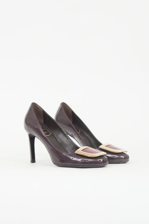 Roger Vivier Patent Leather Buckle Pump