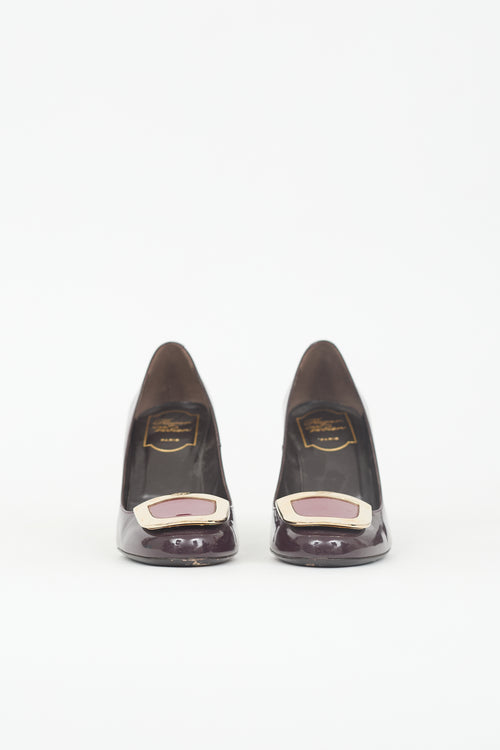 Roger Vivier Patent Leather Buckle Pump