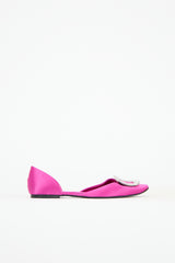 Roger Vivier Satin Chips D'Orsay Flat