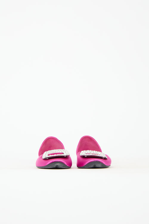 Roger Vivier Satin Chips D'Orsay Flat