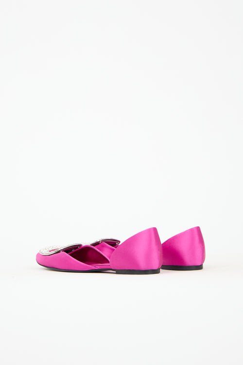 Roger Vivier Satin Chips D'Orsay Flat