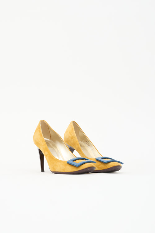 Roger Vivier Suede Buckle Pump