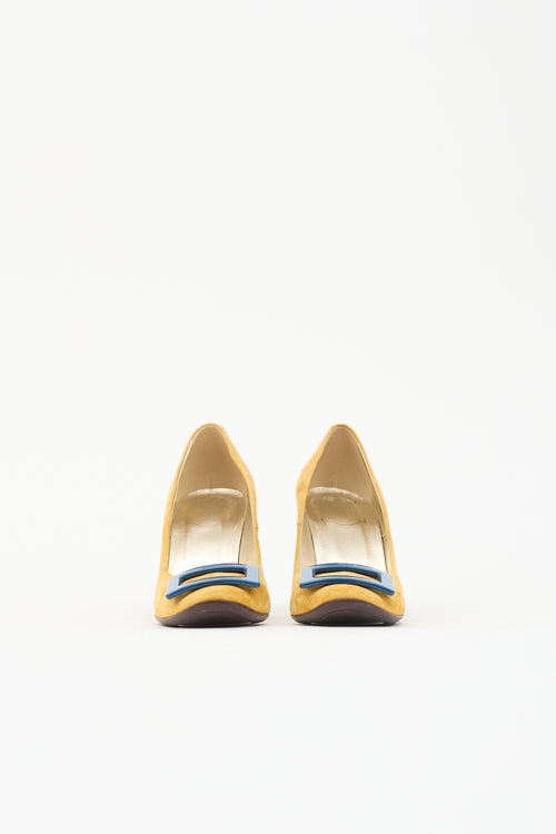 Roger Vivier Suede Buckle Pump