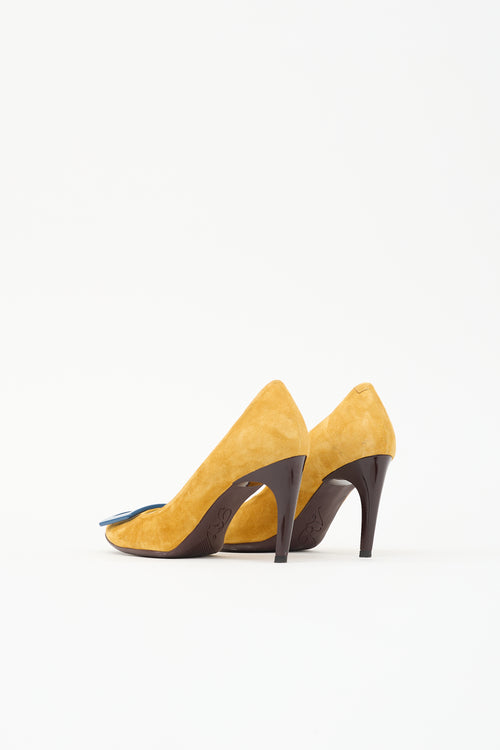 Roger Vivier Suede Buckle Pump