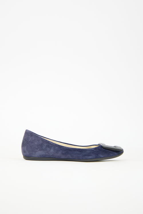 Roger Vivier Suede Gommette Ballet Flat