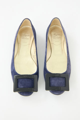 Roger Vivier Suede Gommette Ballet Flat