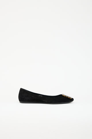Roger Vivier Suede Gommette Ballet Flat