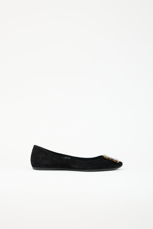 Roger Vivier Suede Gommette Ballet Flat