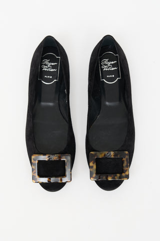 Roger Vivier Suede Gommette Ballet Flat