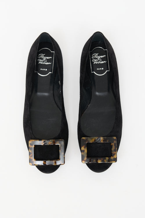 Roger Vivier Suede Gommette Ballet Flat