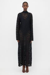 Róhe Lace Long Sleeve Maxi Dress