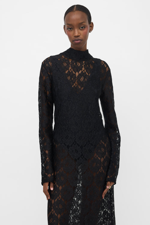 Róhe Lace Long Sleeve Maxi Dress