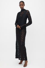 Róhe Lace Long Sleeve Maxi Dress