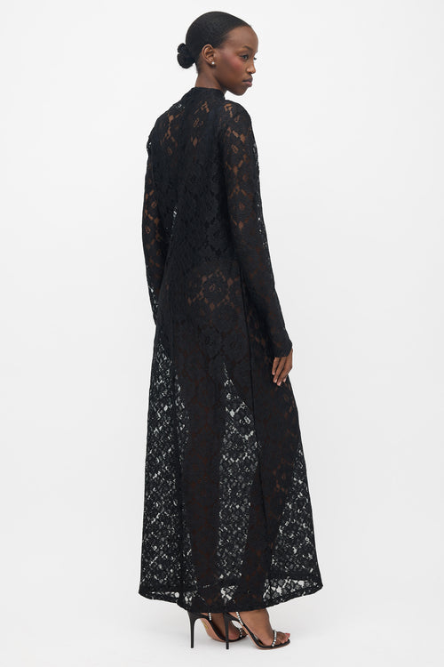 Róhe Lace Long Sleeve Maxi Dress