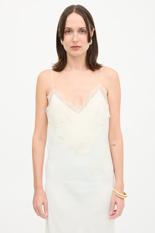 Róhe Lace Trim Camisole Dress