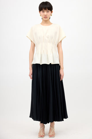 Róhe Wool Pleated Top