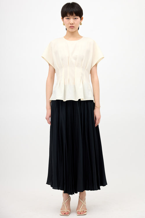 Róhe Wool Pleated Top