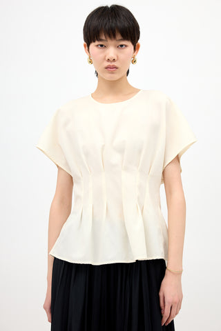 Róhe Wool Pleated Top