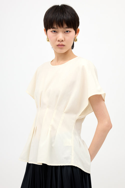 Róhe Wool Pleated Top