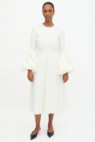 Roksanda Crepe Aylin Balloon Cuff Dress