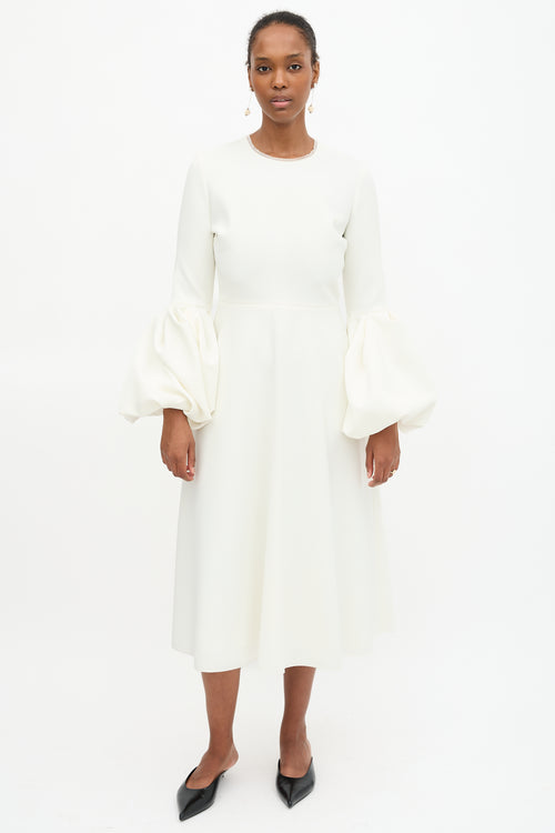 Roksanda Crepe Aylin Balloon Cuff Dress