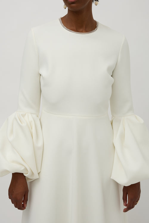 Roksanda Crepe Aylin Balloon Cuff Dress