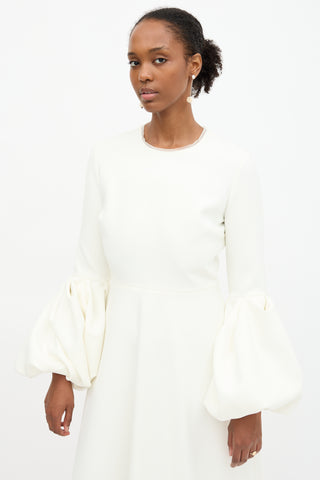 Roksanda Crepe Aylin Balloon Cuff Dress