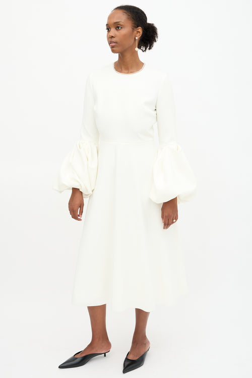 Roksanda Crepe Aylin Balloon Cuff Dress
