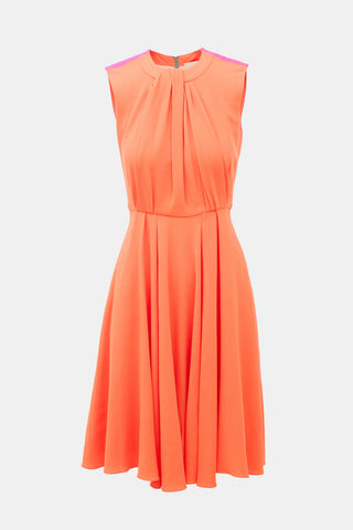 Roksanda Wool Crepe Pleated Dress
