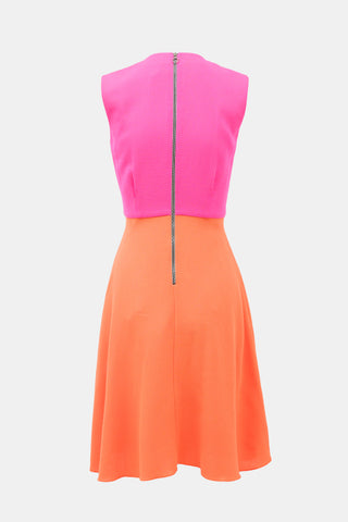 Roksanda Wool Crepe Pleated Dress