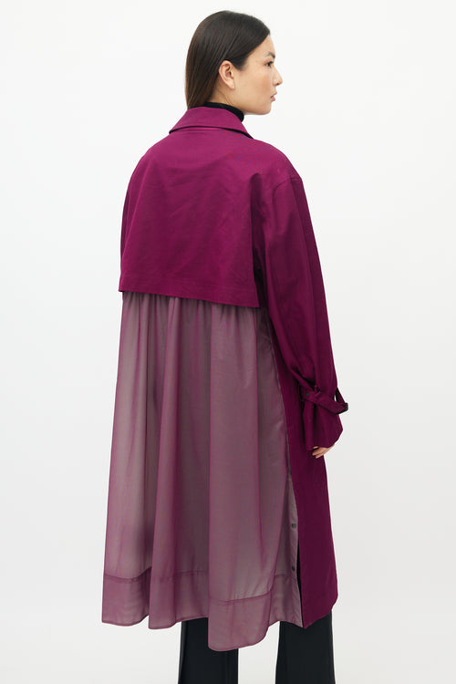 Roksanda X Lululemon Purple Mesh Trench Coat