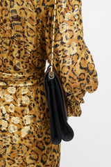 Roland Mouret Brown & Black Leather Flap Bag