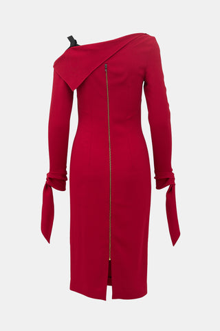 Roland Mouret Crepe Cold Shoulder Dress