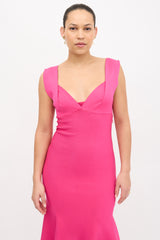 Roland Mouret Knit Fluted Hem Dress