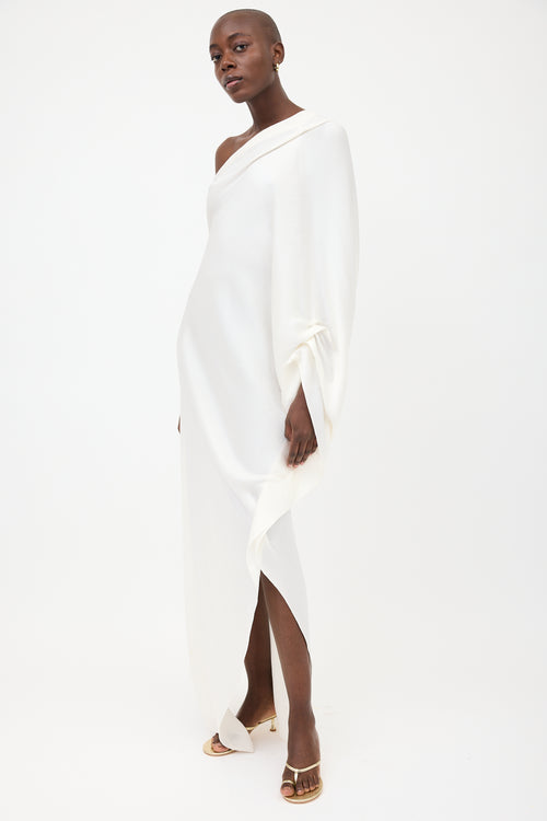 Roland Mouret White Ritts One Shoulder Dress