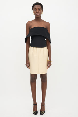 Roland Mouret Wool Silk Asymmetrical Top