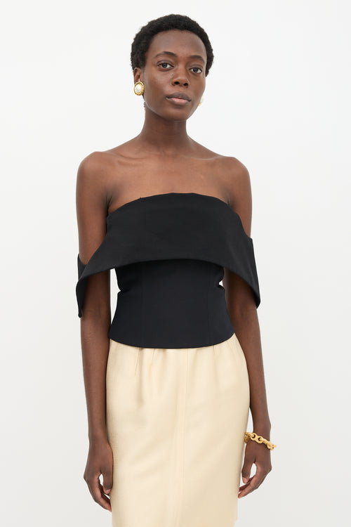Roland Mouret Wool Silk Asymmetrical Top