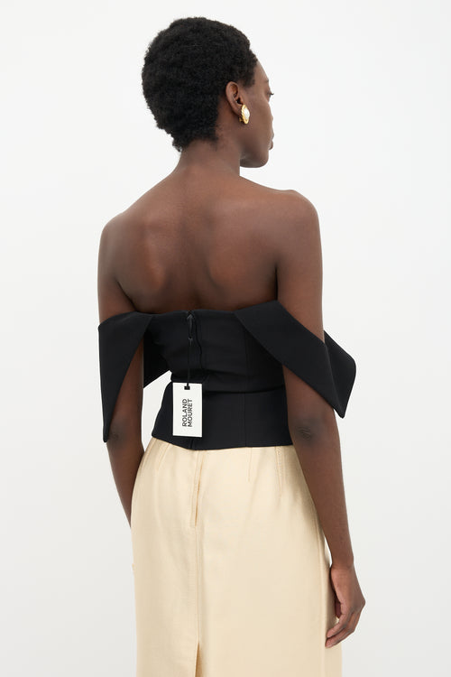 Roland Mouret Wool Silk Asymmetrical Top