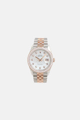 Rolex Steel Rose Gold Diamond MOP Datejust 36 Jubilee Watch