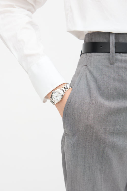 Rolex White Gold & Diamond Oyster Lady Datejust Automatic Watch
