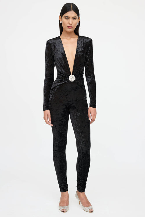 Ronny Kobo Rhodes Velvet Jumpsuit
