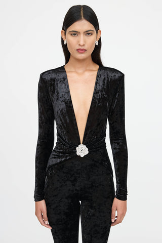 Ronny Kobo Rhodes Velvet Jumpsuit
