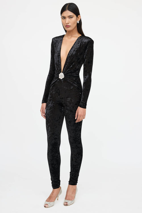 Ronny Kobo Rhodes Velvet Jumpsuit