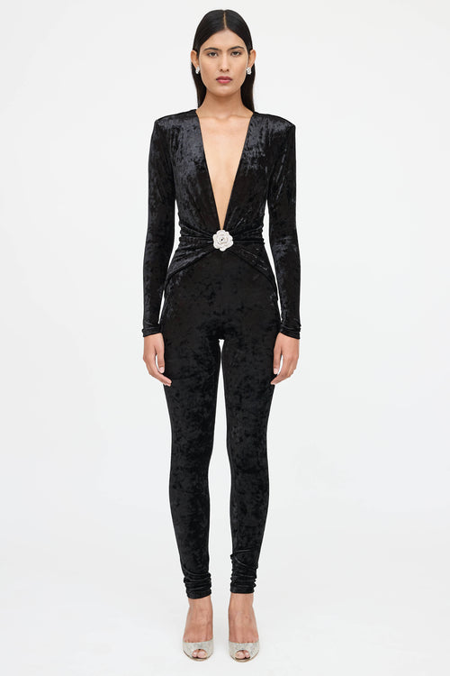 Ronny Kobo Rhodes Velvet Jumpsuit
