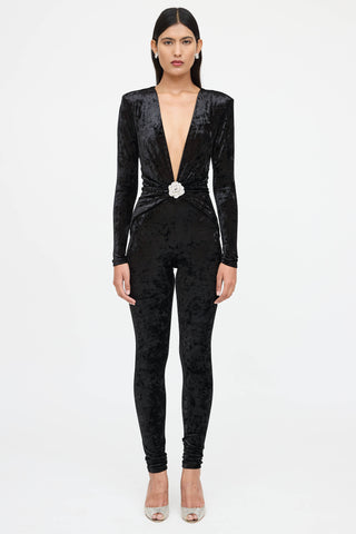 Ronny Kobo Rhodes Velvet Jumpsuit