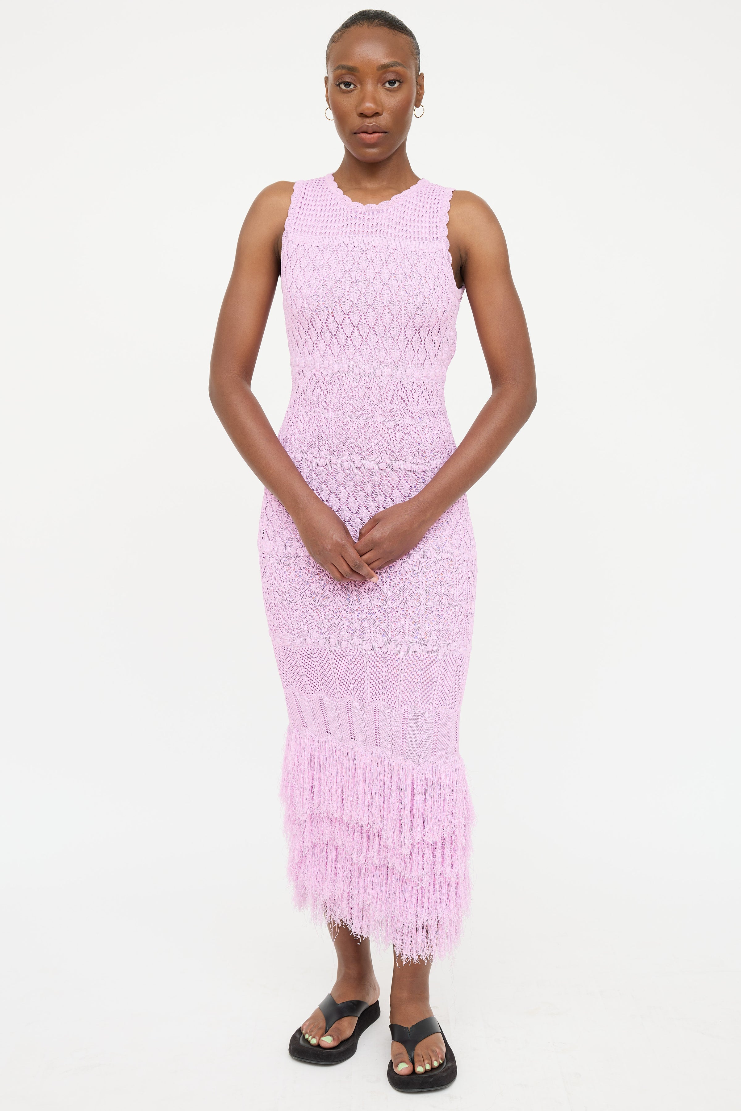 Ronny Kobo // Crochet Fringe Dress – VSP Consignment Ronny Kobo // Crochet Fringe Dress – VSP Consignment