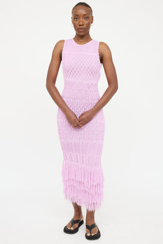Ronny Kobo Crochet Fringe Dress