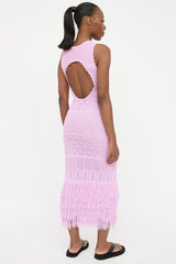 Ronny Kobo Crochet Fringe Dress