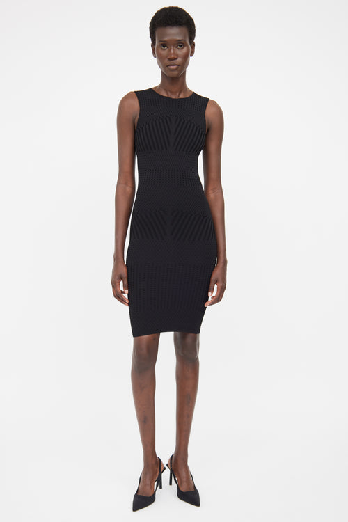 Ronny Kobo Black Cut Out Detail Fitted Dress