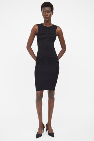 Ronny Kobo Black Cut Out Detail Fitted Dress